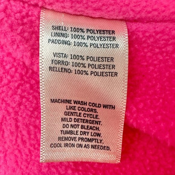OshKosh Bgosh Puffer Vest Kids Size 5 Solid Pink With Zipper and Pockets - Picture 6 of 7